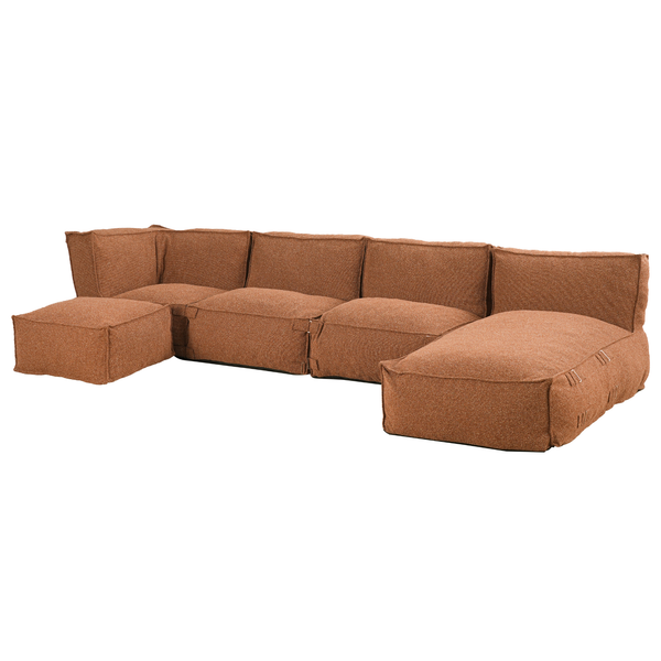 Canapé d'angle modulaire intérieur XL Kiki Bouclé Cuivre