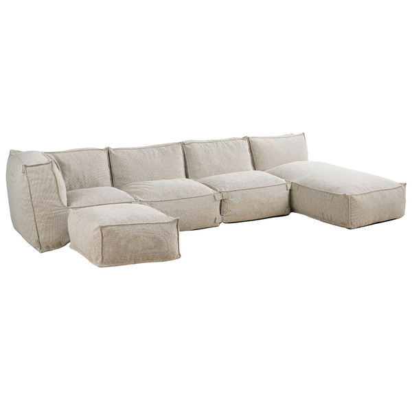 Modulares Indoor Ecksofa XL Kiki Bouclé Taupe