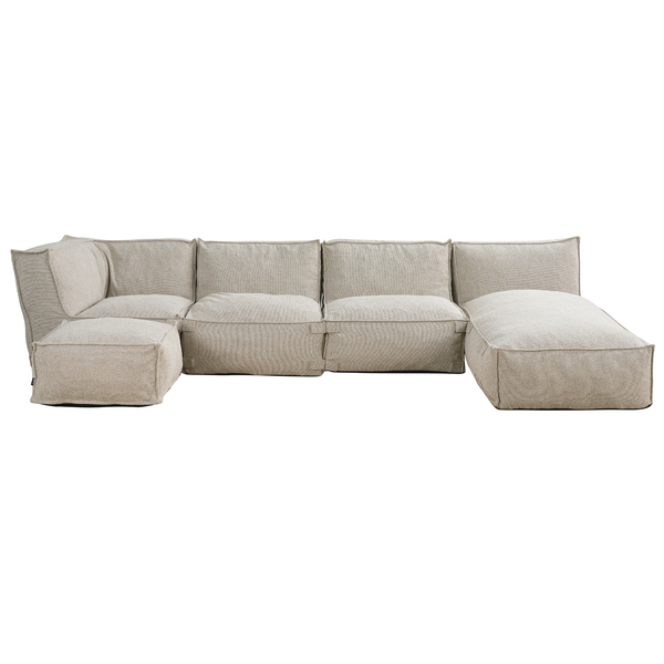 Modulares Indoor Ecksofa XL Kiki Bouclé Taupe