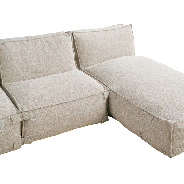 Modulaire Indoor Hoekbank Kiki Bouclé Taupe