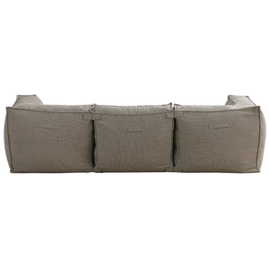 Modulares Indoor Lounge Sofa 3-Sitzer + Hocker Kiki Bouclé Braun