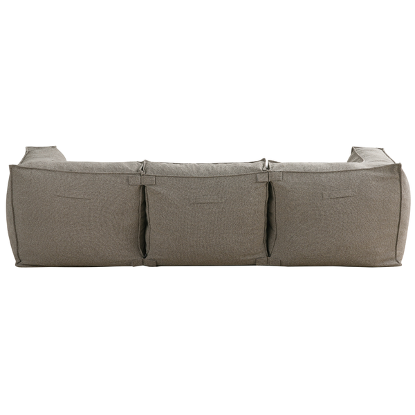 Modulares Indoor Lounge Sofa 3-Sitzer + Hocker Kiki Bouclé Braun