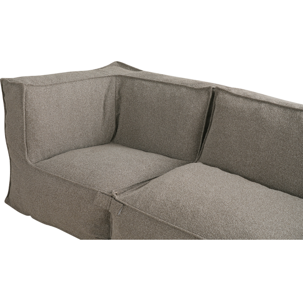 Modulares Indoor Lounge Sofa 3-Sitzer + Hocker Kiki Bouclé Braun