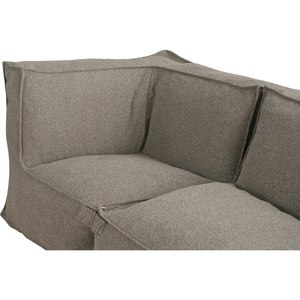 Modulares Indoor Lounge Sofa 3-Sitzer + Hocker Kiki Bouclé Braun