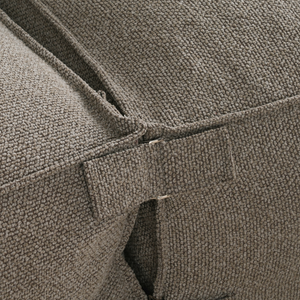 Modulares Indoor Lounge Sofa 3-Sitzer + Hocker Kiki Bouclé Braun