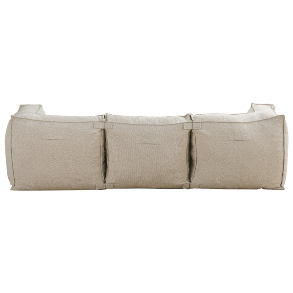 Modulares Indoor Lounge Sofa 3-Sitzer + Hocker Kiki Bouclé Taupe