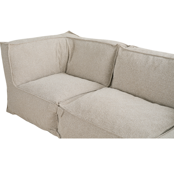 Modulaire Indoor Lounge Bank 4,5 Zits Bouclé Taupe