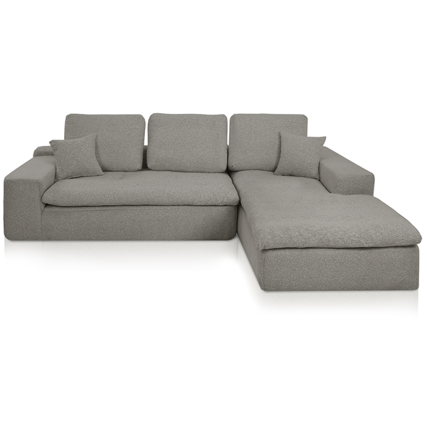 Lazy Hoekbank Bouclé Bruin Links