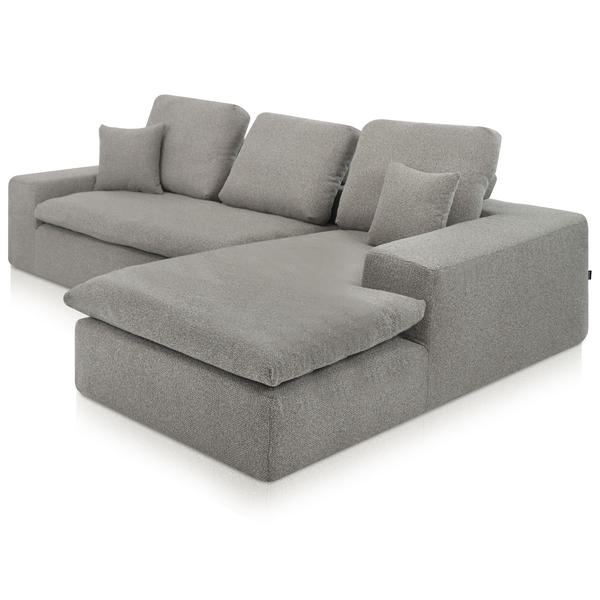 Lazy Hoekbank Bouclé Bruin Links