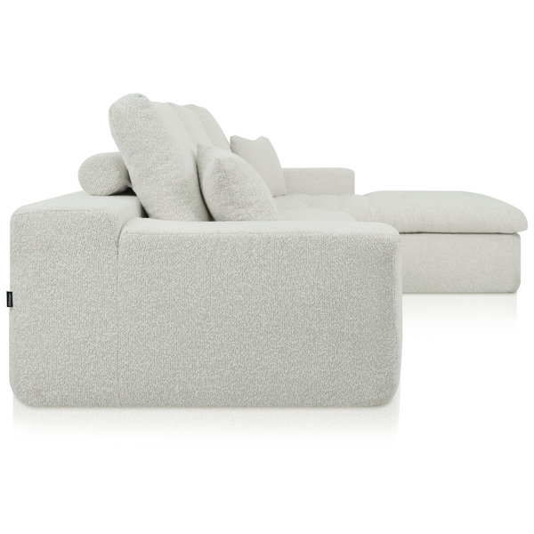 Lazy Hoekbank Bouclé Beige Rechts