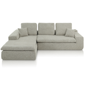 Lazy Corner Sofa Bouclé Taupe Left