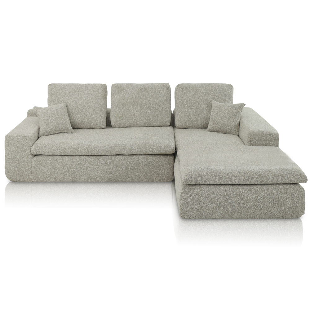 Lazy Corner Sofa Bouclé Taupe Right