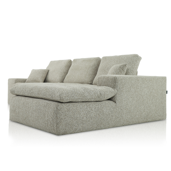 Lazy Hoekbank Bouclé Taupe Rechts