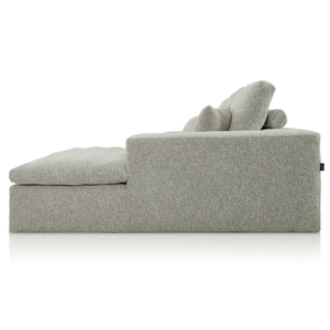 Lazy Hoekbank Bouclé Taupe Rechts