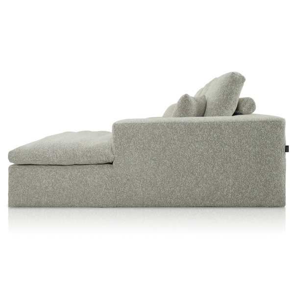 Lazy Hoekbank Bouclé Taupe Rechts