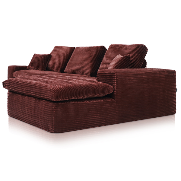 Lazy Corner Sofa Velvet Corduroy Copper Right