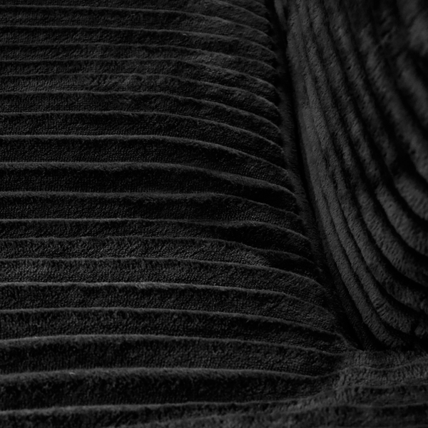 Lazy Corner Sofa Velvet Corduroy Black Right