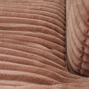 Lazy Hoekbank Velvet Ribstof Roze Rechts