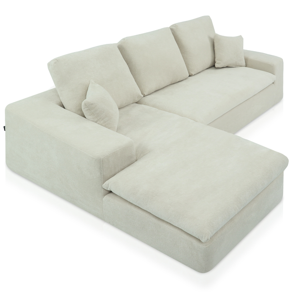 Lazy Corner Sofa Cloud Beige Left