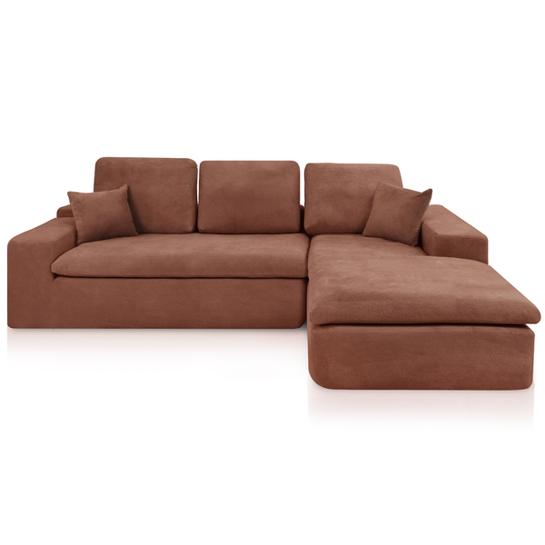 Lazy Hoekbank Terracotta Rechts