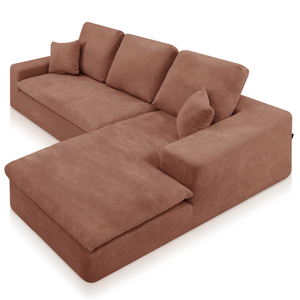 Lazy Hoekbank Terracotta Rechts