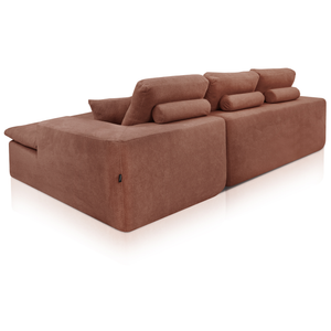 Lazy Hoekbank Terracotta Rechts