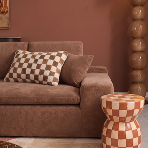 Lazy Corner Sofa Terracotta Left
