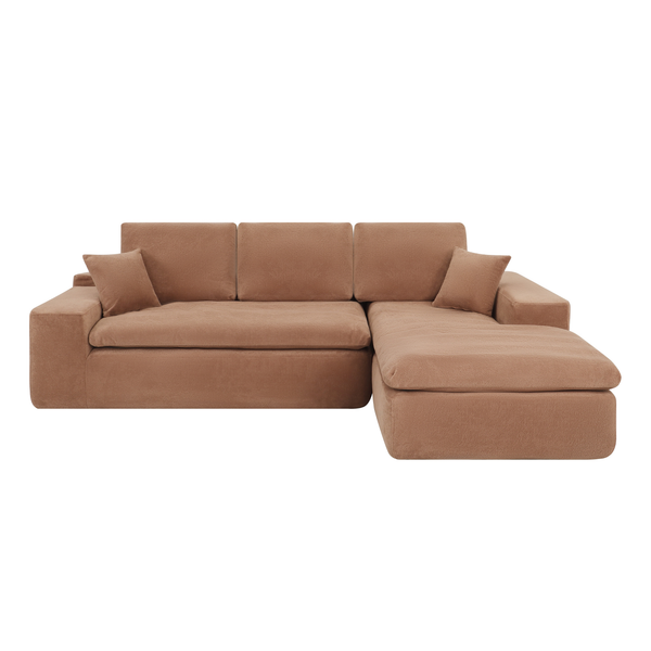 Lazy Ecksofa Terrakotta Rechts