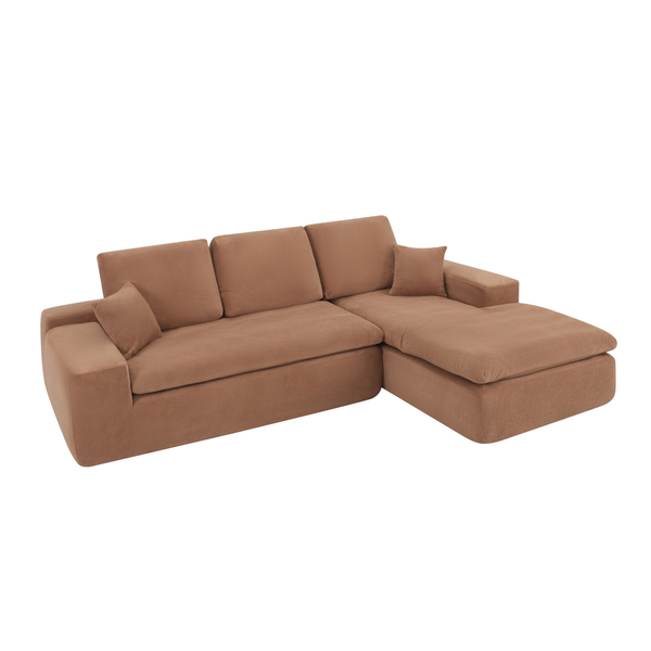 Lazy Ecksofa Terrakotta Rechts