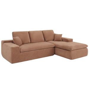 Lazy Ecksofa Terrakotta Rechts