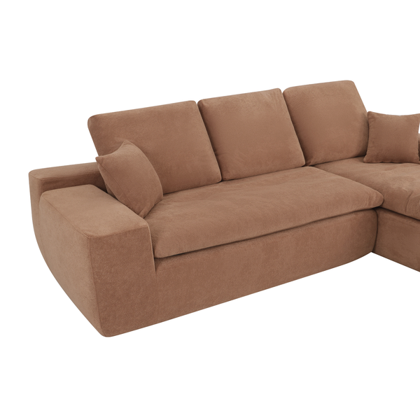 Lazy Ecksofa Terrakotta Rechts