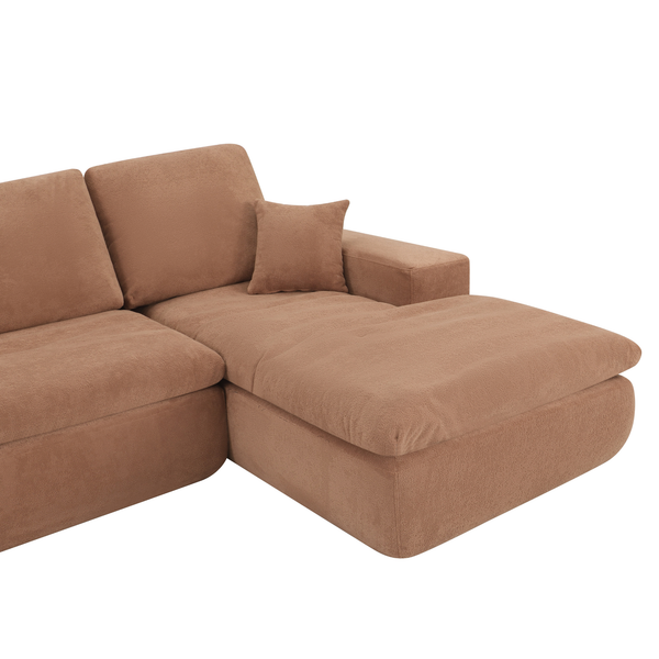 Lazy Ecksofa Terrakotta Rechts