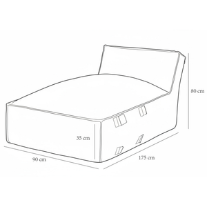 Outdoor Lounge Bed Kiki Taupe