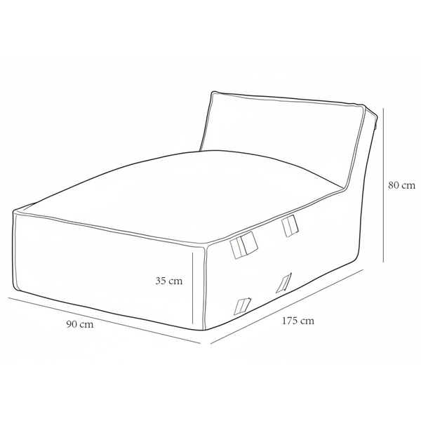 Outdoor Lounge Bed Kiki Taupe