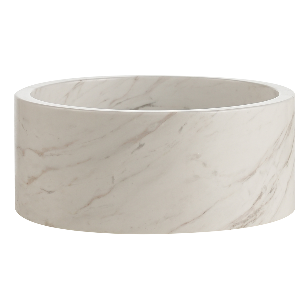Fruit Bowl Marble White