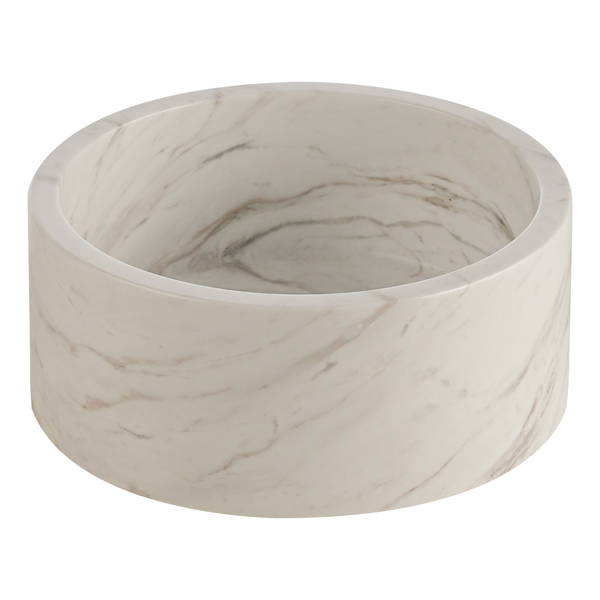 Coupe à fruits en marbre blanc