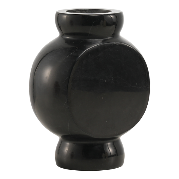 Marmorvase Circle Schwarz