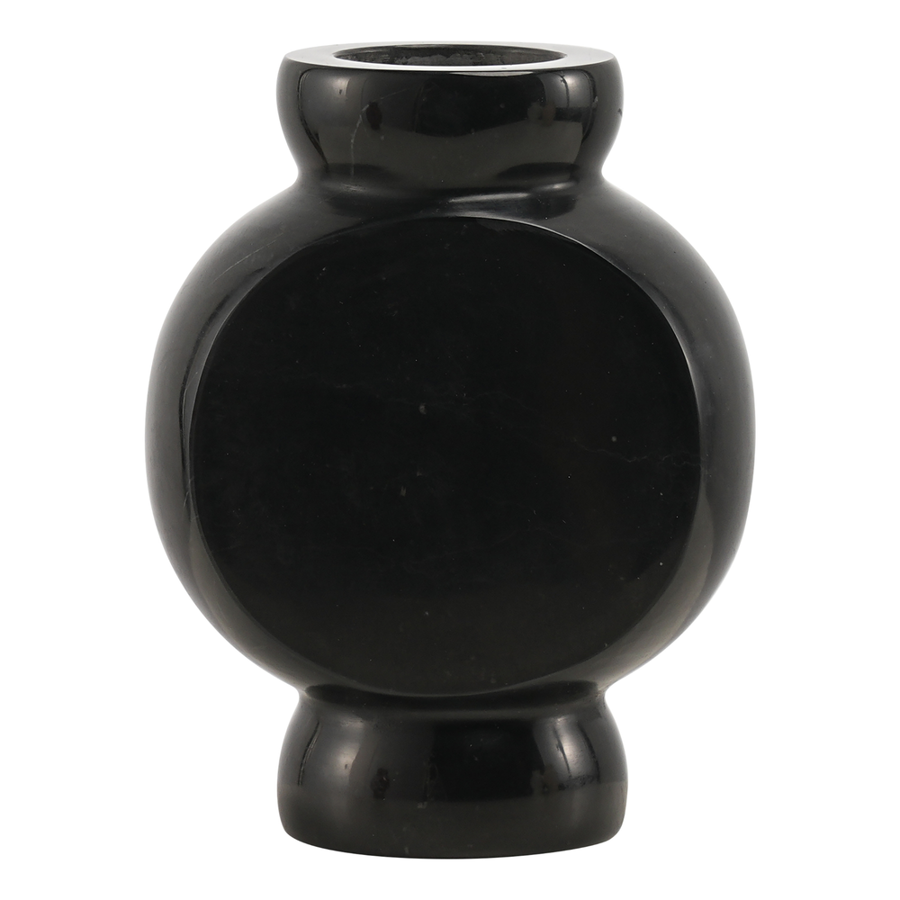 Marble Vase Circle Black