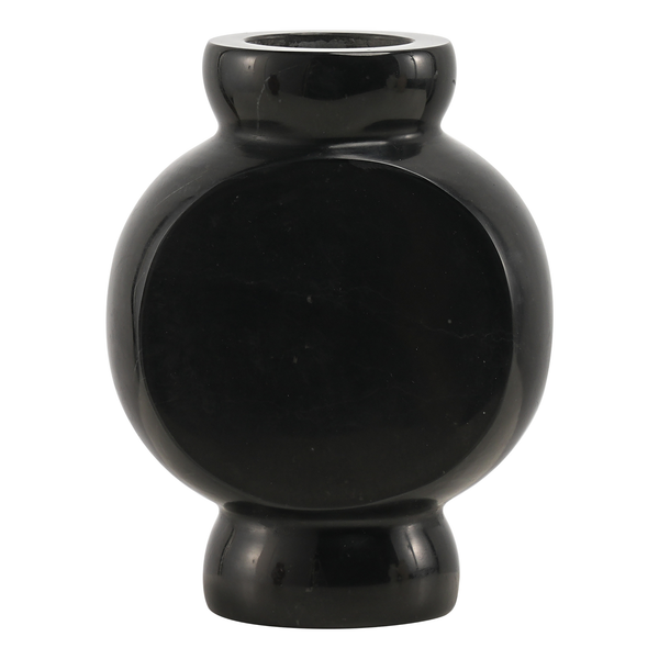 Marmorvase Circle Schwarz