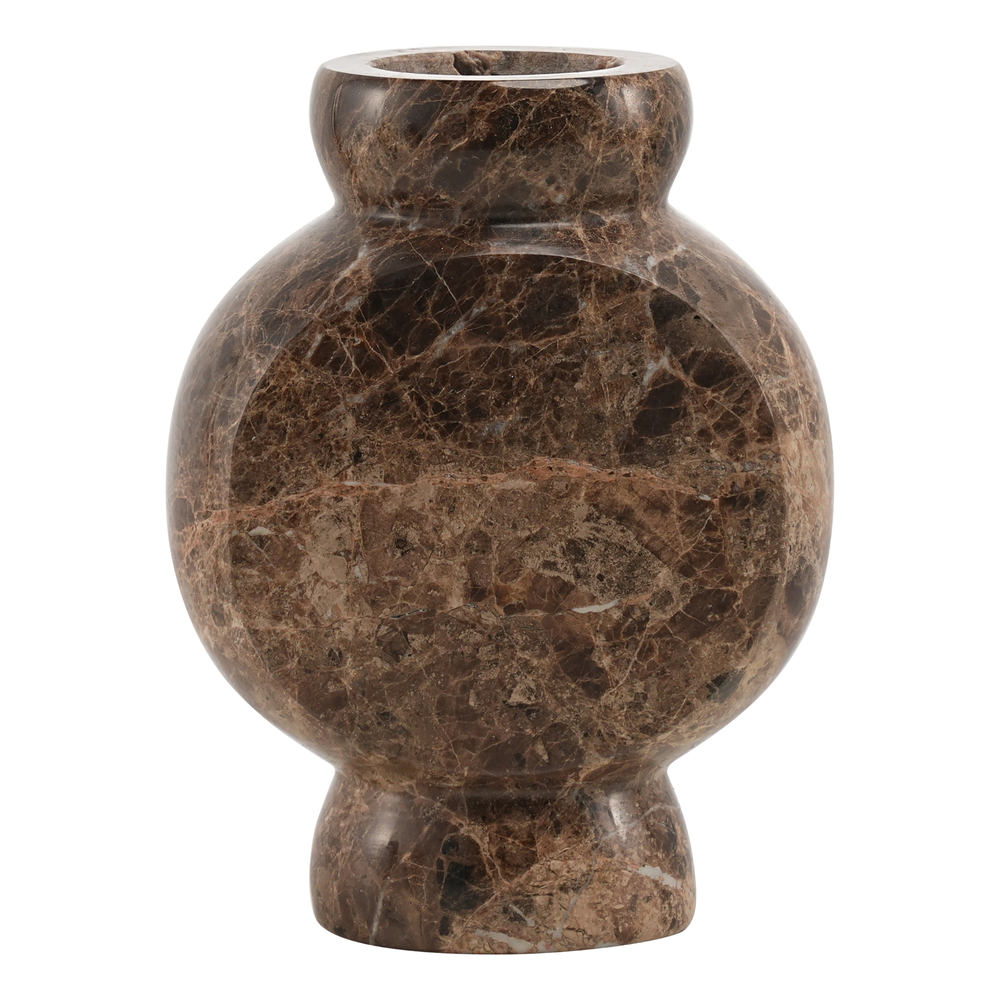 Marble Vase Circle Brown