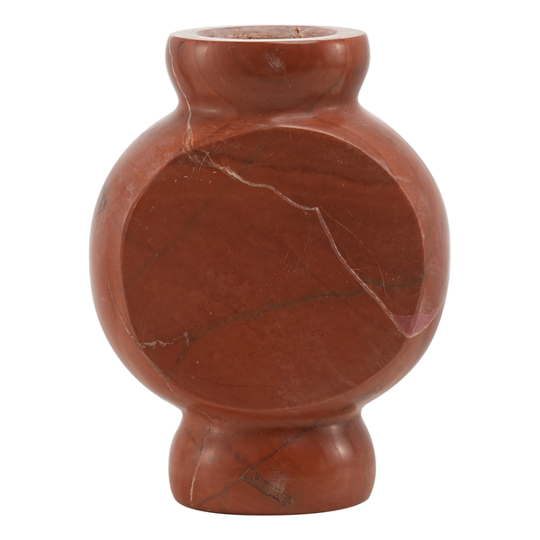 Marble Vase Circle Red