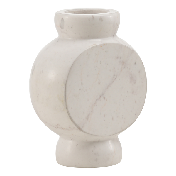 Marmorvase Circle Weiß
