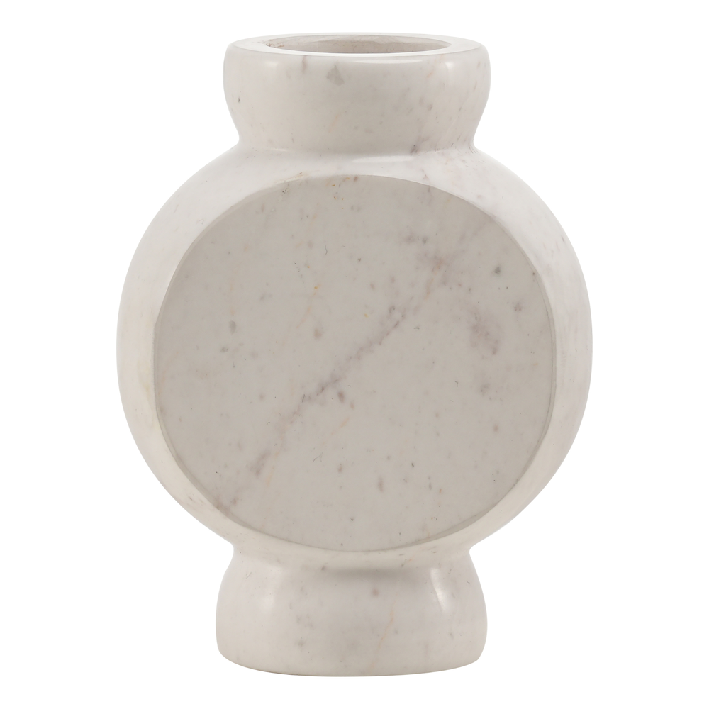 Marble Vase Circle White