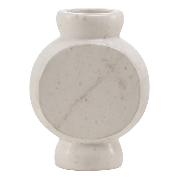 Marmorvase Circle Weiß