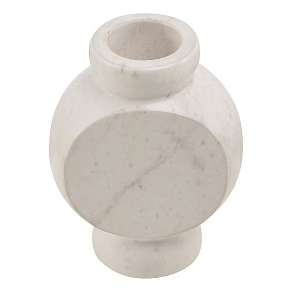 Marmorvase Circle Weiß