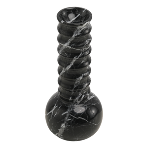 Vase en Marbre Cannelé Noir