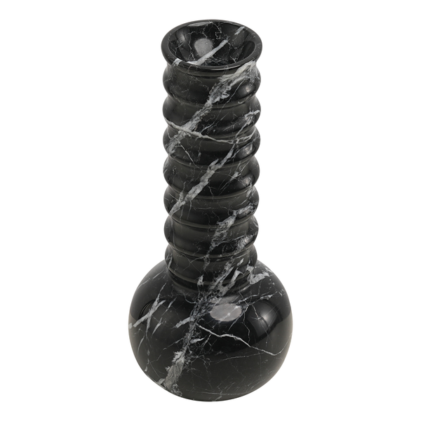 Vase en Marbre Cannelé Noir
