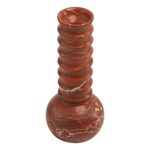 Marmorvase Geriffelt Rot