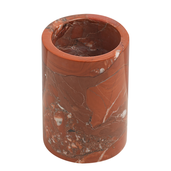 Marble Gift Set: Wine Cooler + Fruit Bowl Red