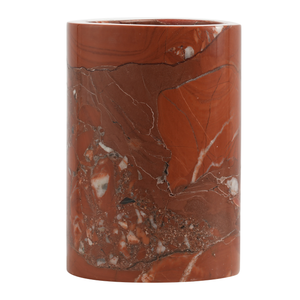 Marble Gift Set: Wine Cooler + Fruit Bowl Red